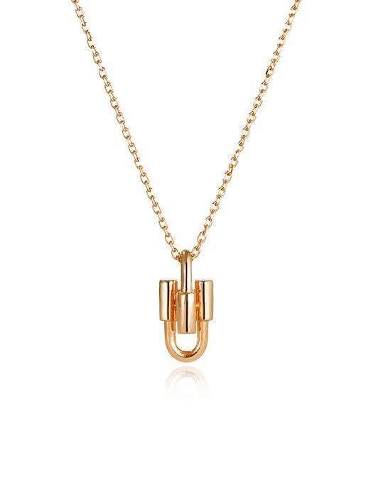 商品hyeres-lor|Dual H Necklace Rose_HL6N23518P4420,价格¥2081,第1张图片