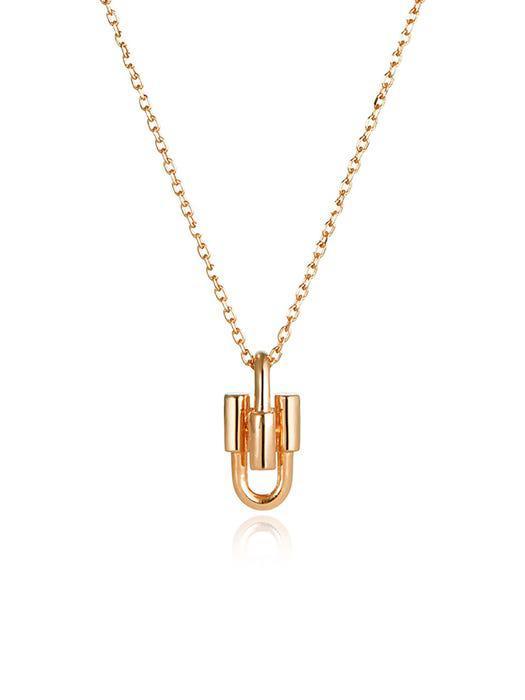 商品hyeres-lor|Dual H Necklace Rose_HL6N23518P4420,价格¥2664,第1张图片