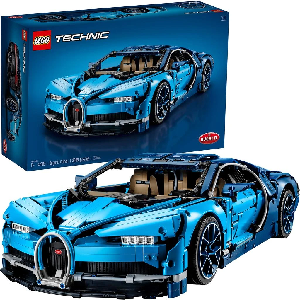 商品LEGO|LEGO Technic Bugatti Chiron 42083 Race Car Building Kit and Engineering Toy, Adult Collectible Sports Car with Scale Model Engine (3599 Pieces),价格¥4212,第1张图片