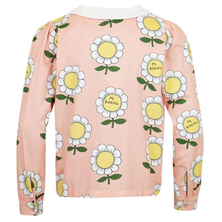 商品Mini Rodini|Apricot Pink Flower Blouse,价格¥127,第3张图片详细描述