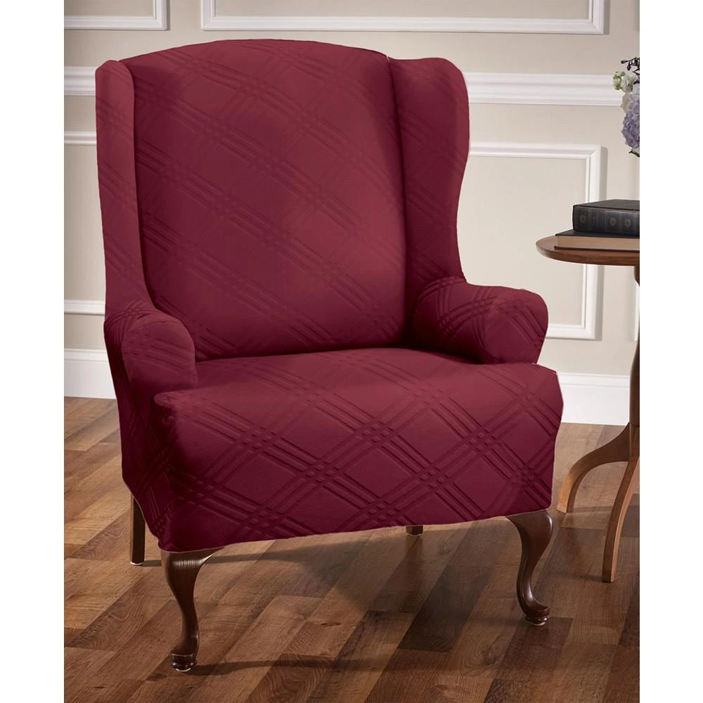 商品P/Kaufmann Home|Stretch Sensations Double Diamond Wing Chair Cover,价格¥433,第3张图片详细描述