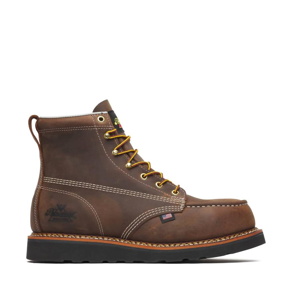 Botas de trabalho para homem Crazy Horse Western com biqueira de aço na cor bege. image 2