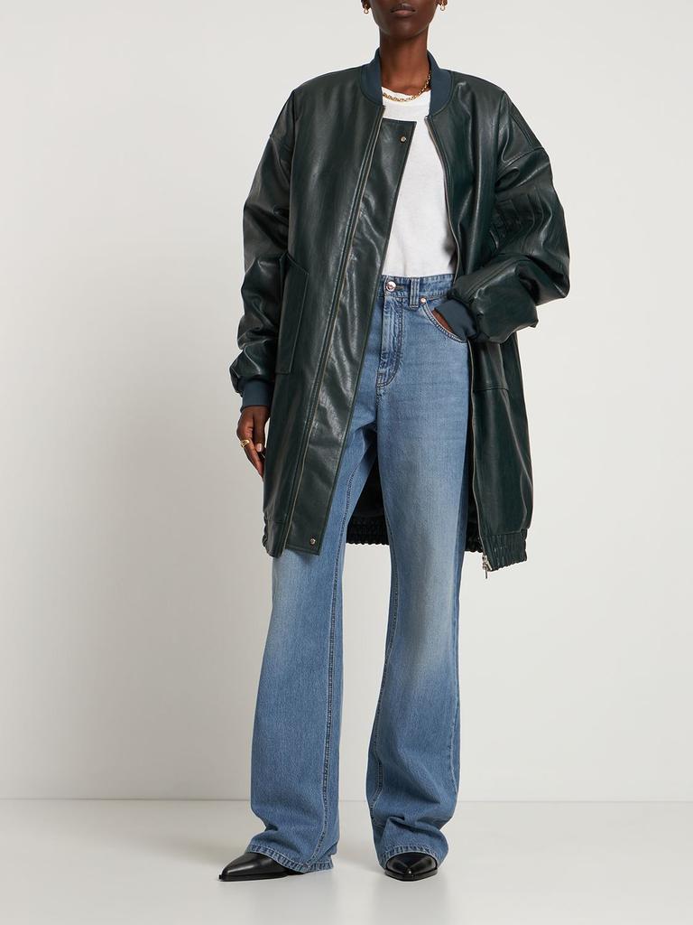 Jesse Faux Leather Long Jacket商品第1张图片规格展示