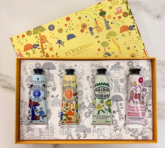 L'occitane 欧舒丹护手霜冬日漫步教师节限定涂鸦黄色礼盒四件套 30ml*4 商品