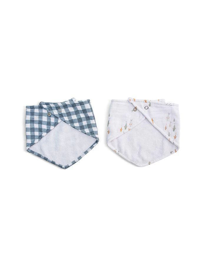 商品Lulujo|Fish and Gingham Printed Cotton Muslin Bandana Bibs, Pack of 2 - Baby,价格¥180,第2张图片详细描述