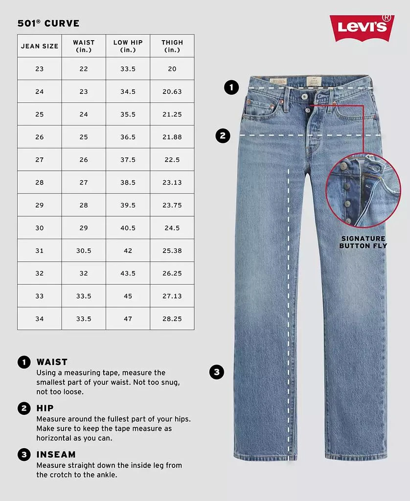 Women's 501 Curve High-Rise Straight-Leg Jeans 商品