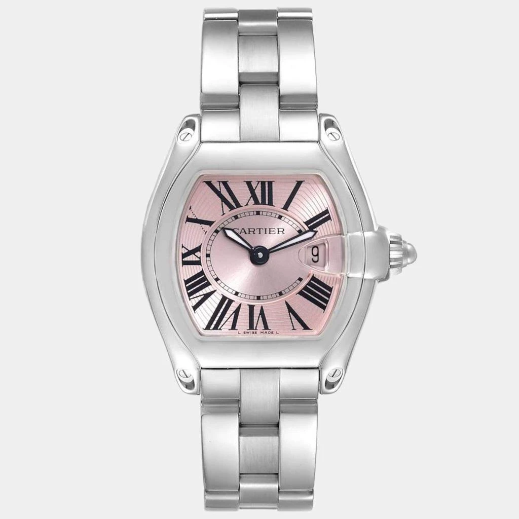 商品[二手商品] Cartier|Cartier Roadster Small Pink Dial Steel Ladies Watch W62017V3,价格¥33541,第1张图片