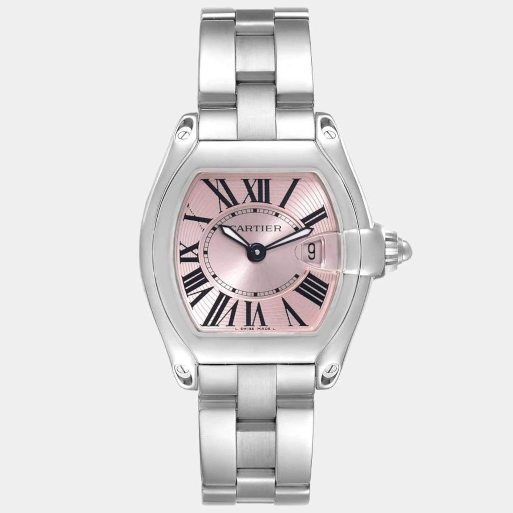 商品[二手商品] Cartier|Cartier Roadster Small Pink Dial Steel Ladies Watch W62017V3,价格¥36118,第1张图片