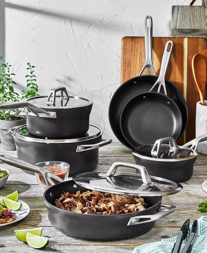 商品ZWILLING|ZWILLING Motion 10 Pc Aluminum Hard Anodized Nonstick Cookware Set,价格¥2991,第3张图片详细描述
