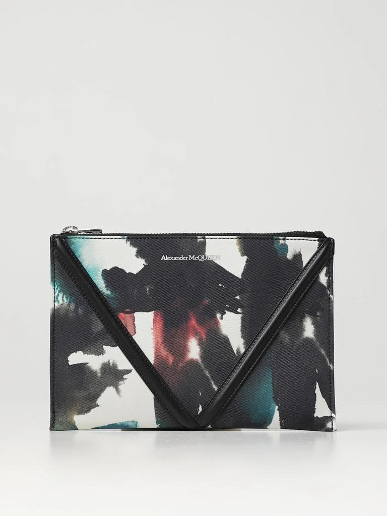 商品Alexander McQueen|Alexander McQueen pouch in nylon and leather,价格¥2645,第1张图片