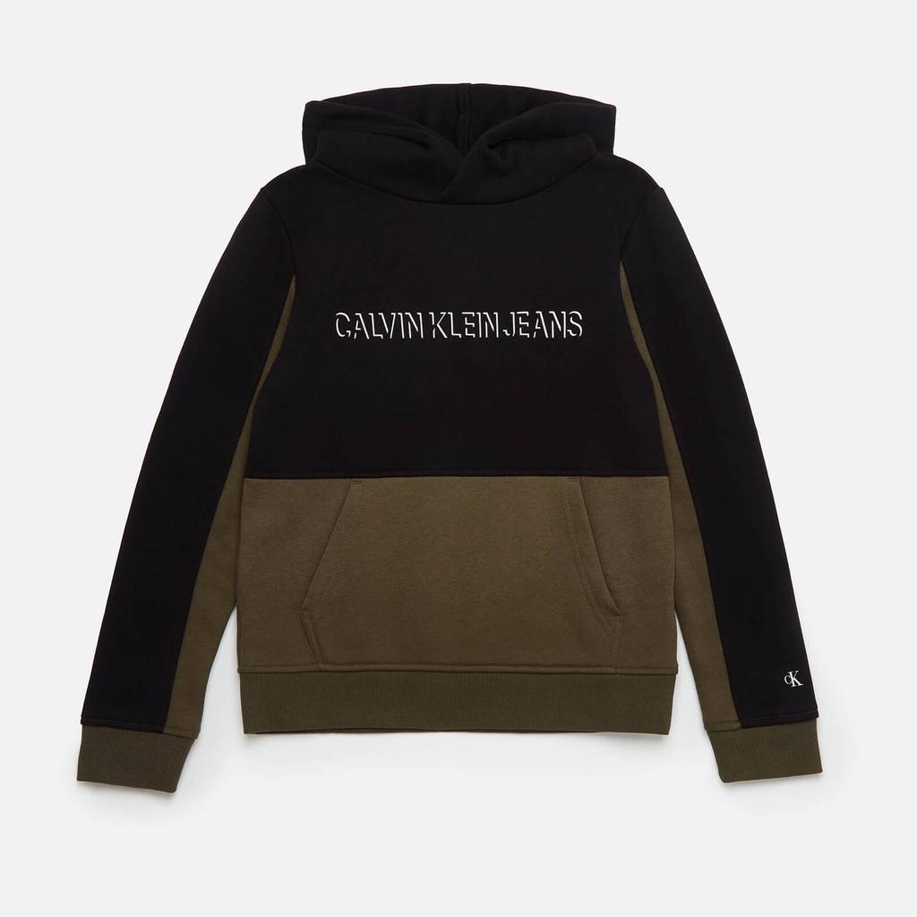 商品Calvin Klein|Calvin Klein Jeans Boys' Colour Block Hoodie - Ck Black,价格¥179,第1张图片