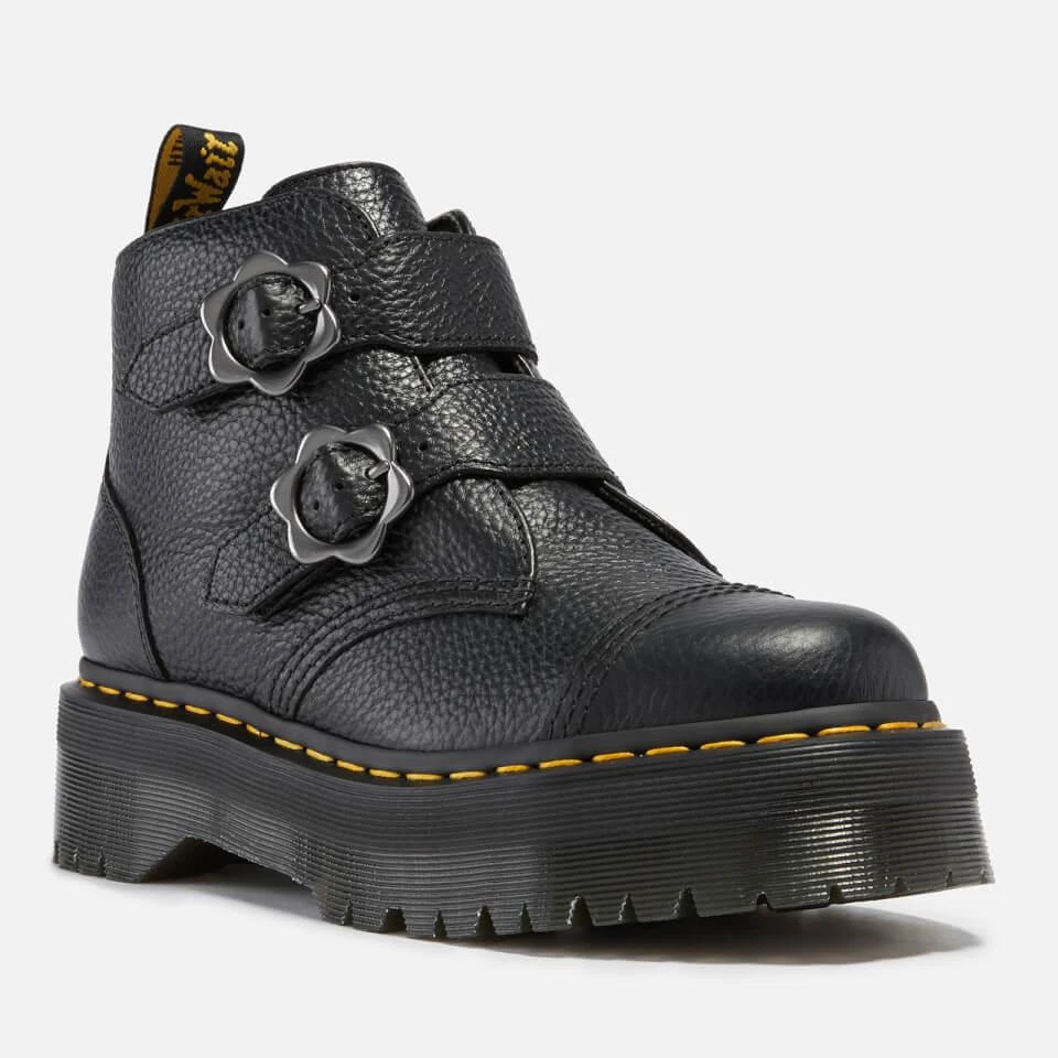 商品Dr. Martens|DR. MARTENS DEVON LEATHER ANKLE BOOTS,价格¥918,第2张图片详细描述