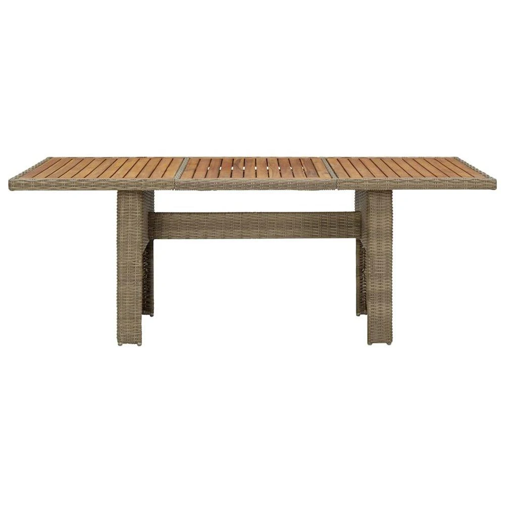 商品VidaXL|Garden Dining Table Brown 78.7"x39.4"x29.1" Poly Rattan, 310143,价格¥3456,第2张图片详细描述