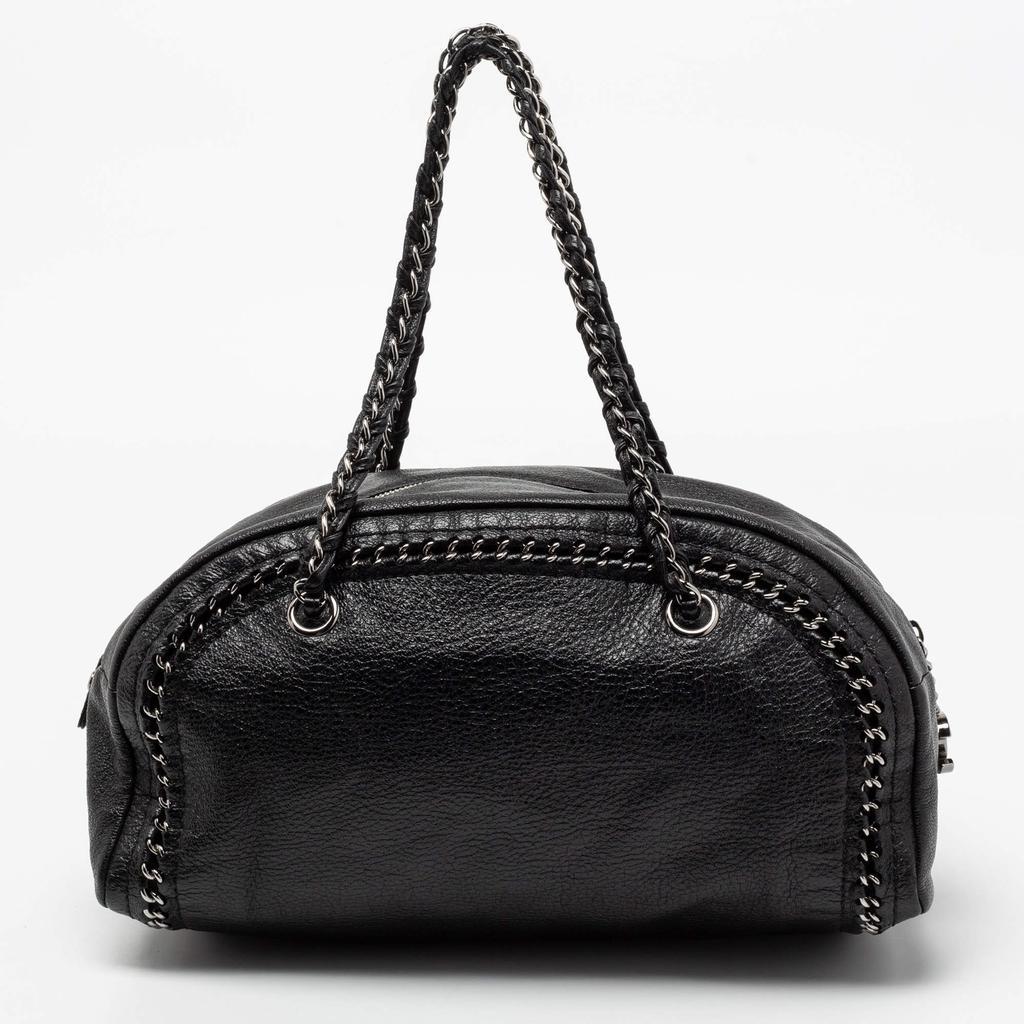 商品[二手商品] Chanel|Chanel Black Leather Medium Luxe Ligne Bowler Bag,价格¥10063,第6张图片详细描述