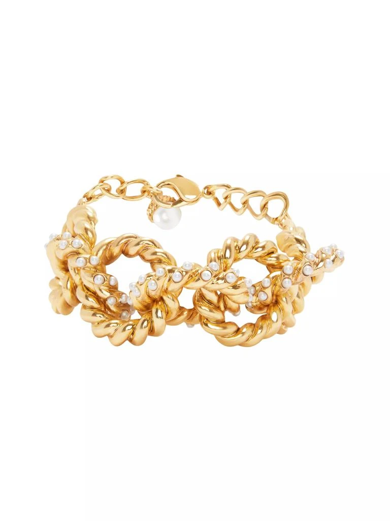 商品Oscar de la Renta|Goldtone & Imitation Pearl Rope Chain Bracelet,价格¥3357,第1张图片