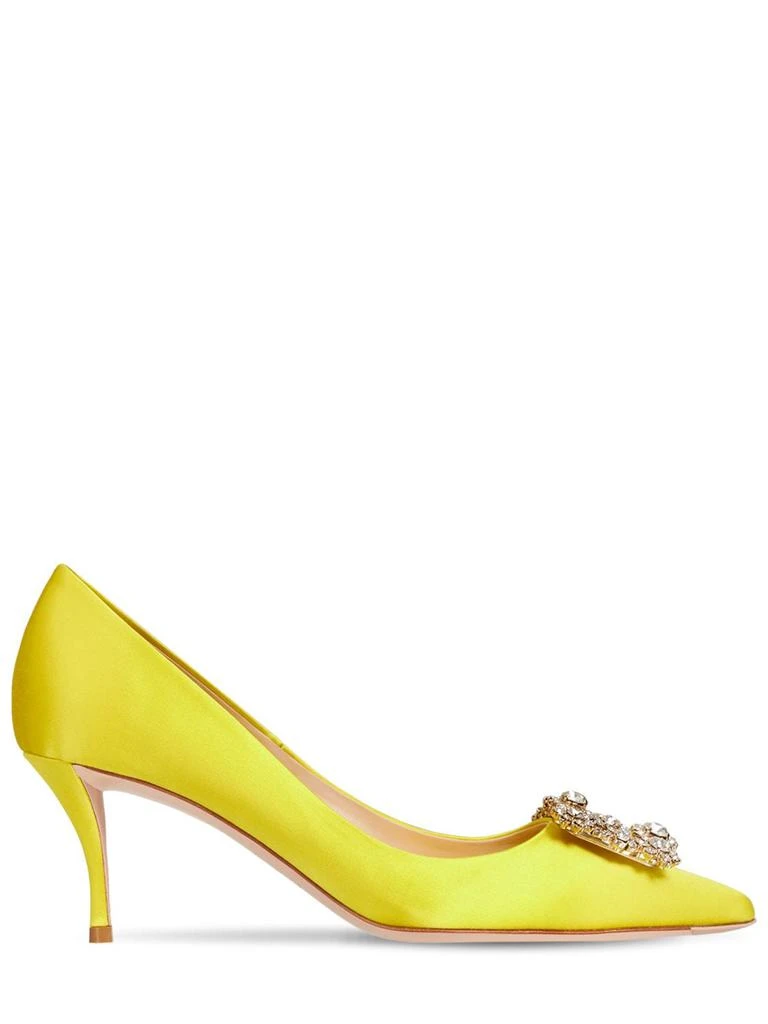 商品Roger Vivier|65mm Flower Crystal Satin Pumps,价格¥7480,第1张图片