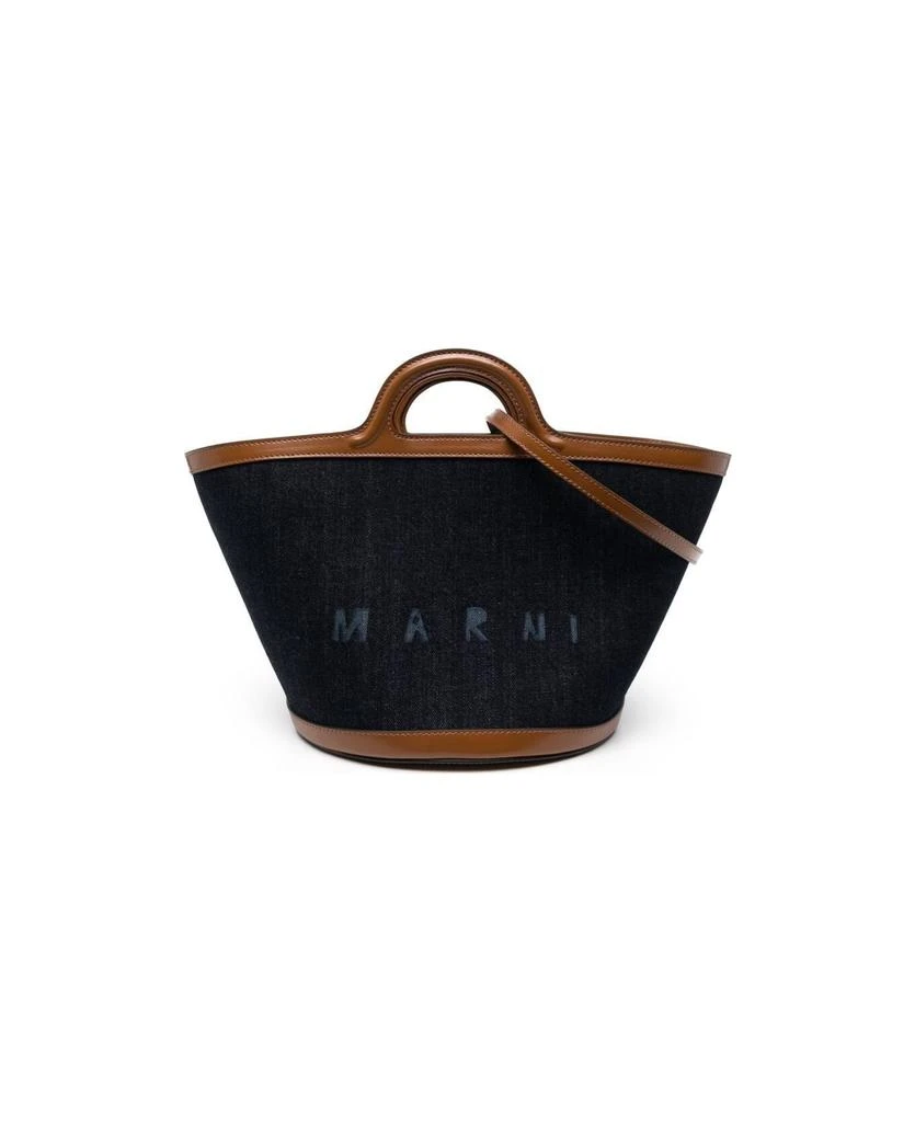 商品Marni|Tropicalia Denim And Leather Handbag With Logo Woman,价格¥6087,第1张图片