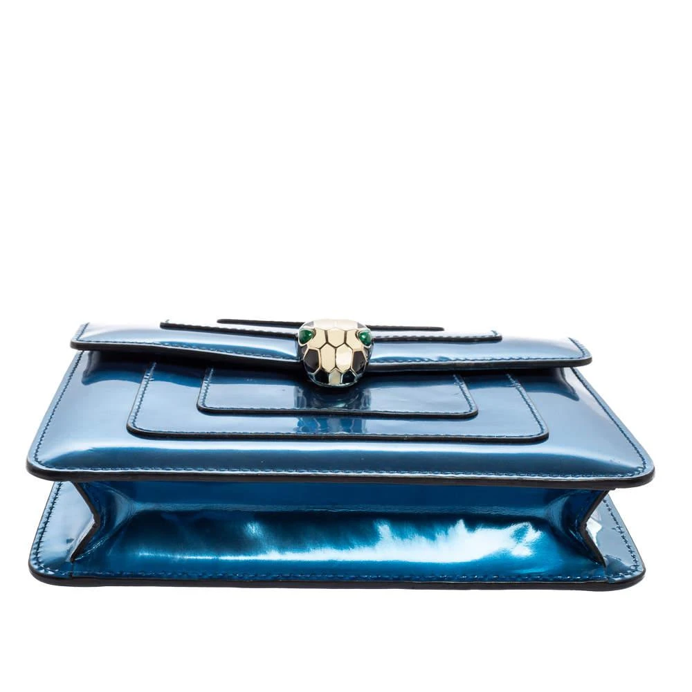 Bvlgari Metallic Blue Patent Leather Serpenti Forever Shoulder Bag 商品