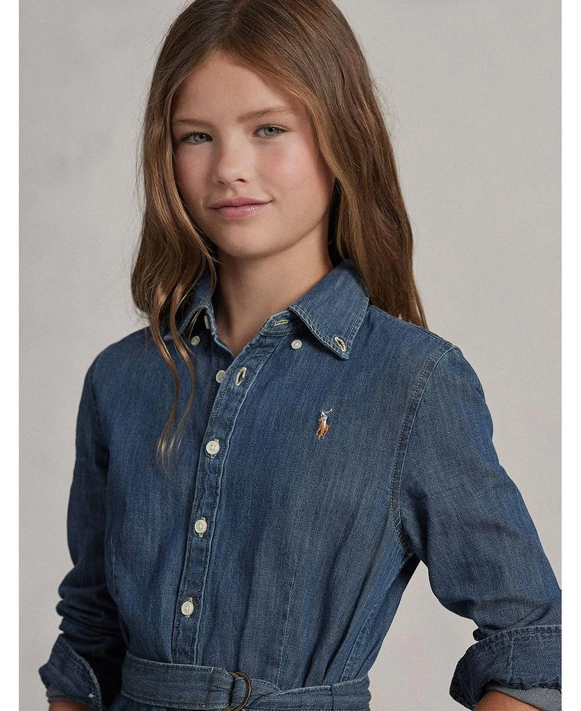 Girls' Denim Shirt Dress with Belt - Little Kid, Big Kid 商品