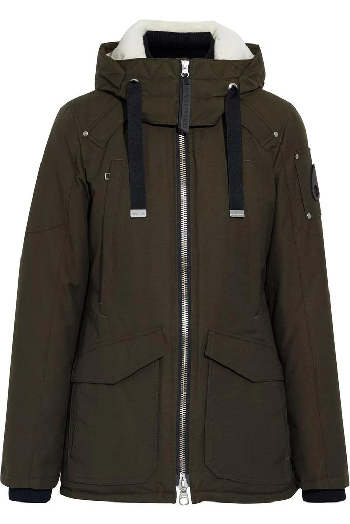 商品Moose Knuckles|Arthurette cotton-blend canvas hooded down jacket,价格¥2218,第1张图片