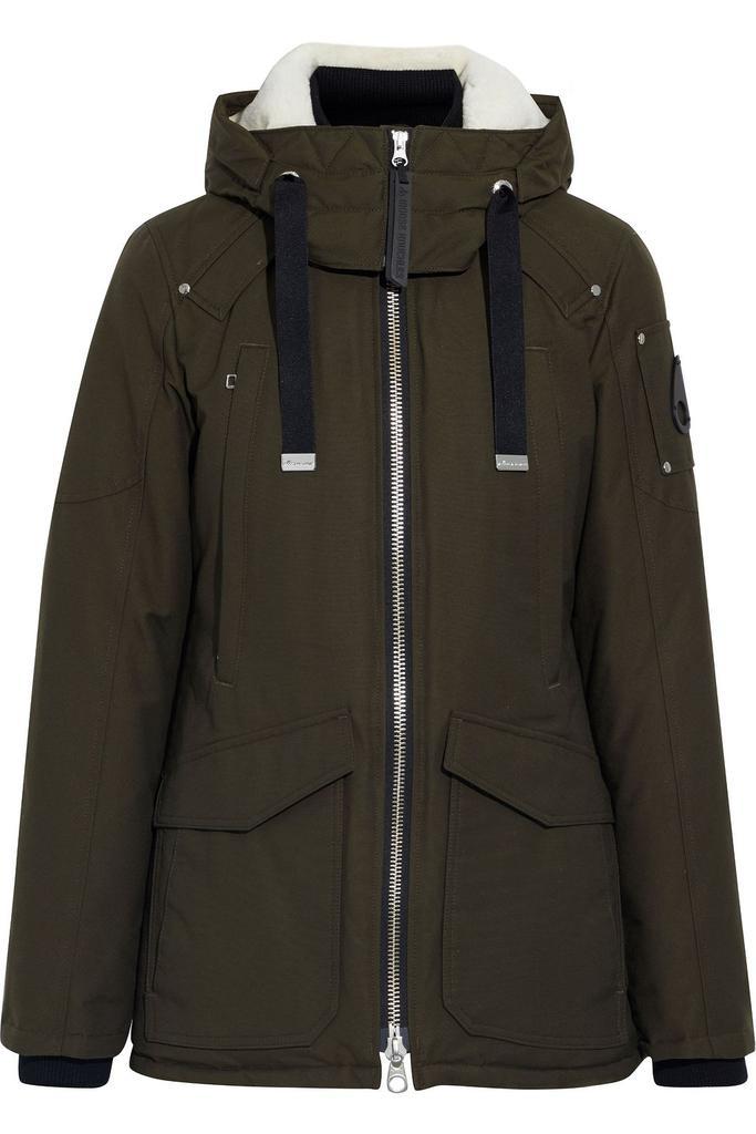 商品Moose Knuckles|Arthurette cotton-blend canvas hooded down jacket,价格¥5148,第1张图片