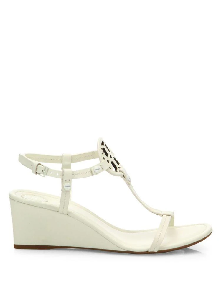 商品Tory Burch|Tory Burch - Miller T-Strap Leather Wedge Sandals,价格¥2011,第5张图片详细描述