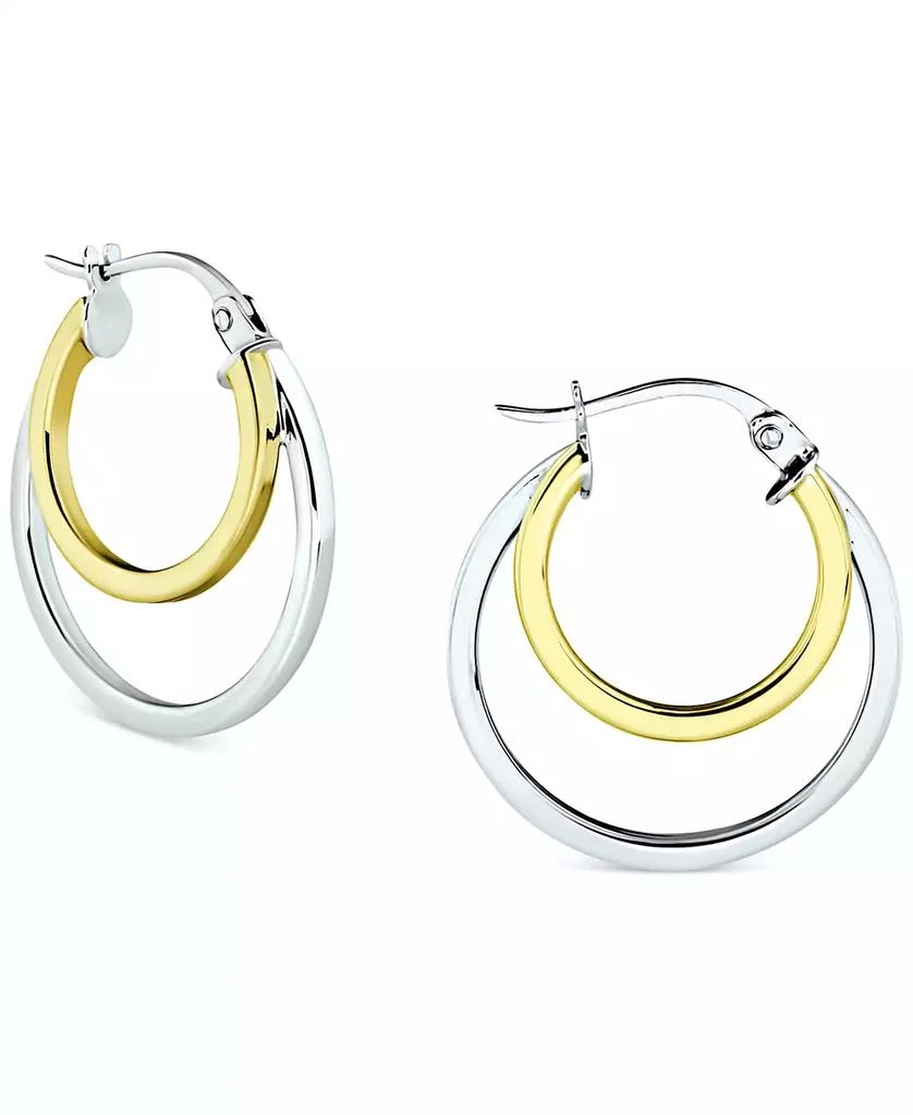商品Giani Bernini|Double Hoop Earrings in Sterling Silver & 18k Gold-Plate, Created for Macy's,价格¥145,第1张图片