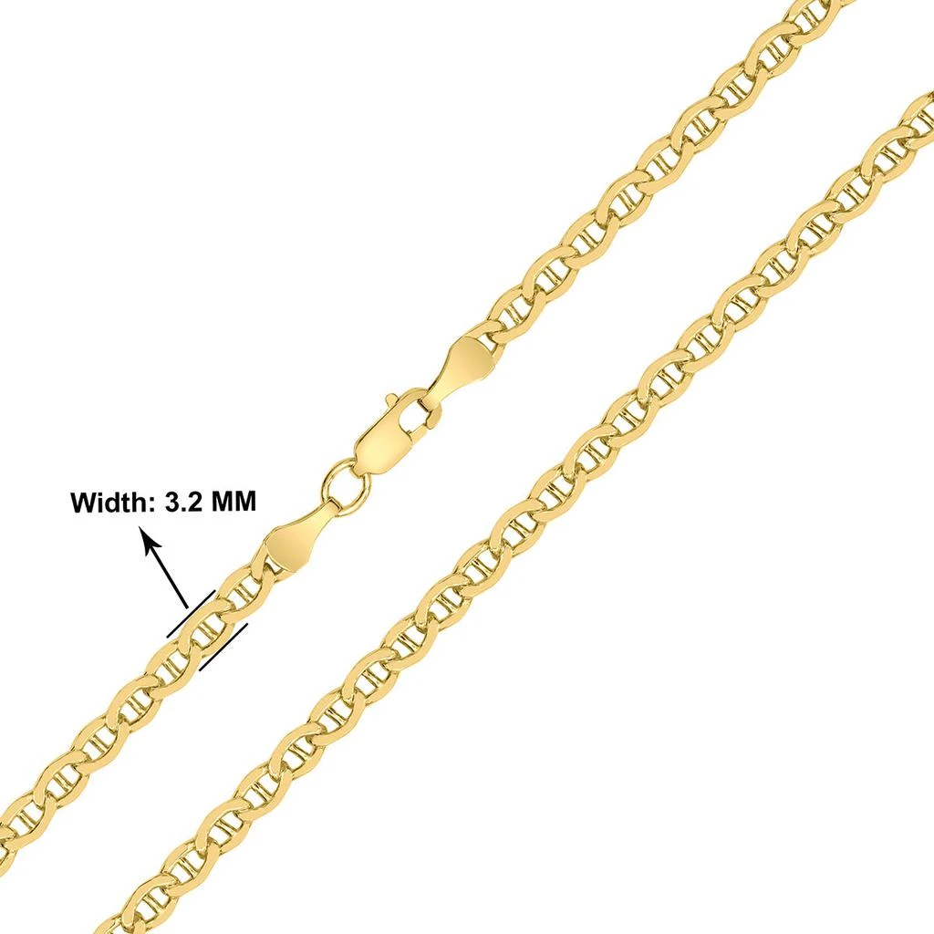 商品Monary|14K Yellow Gold Filled 3.2MM Mariner Link Chain with Lobster Clasp - 18 Inch,价格¥1289,第2张图片详细描述