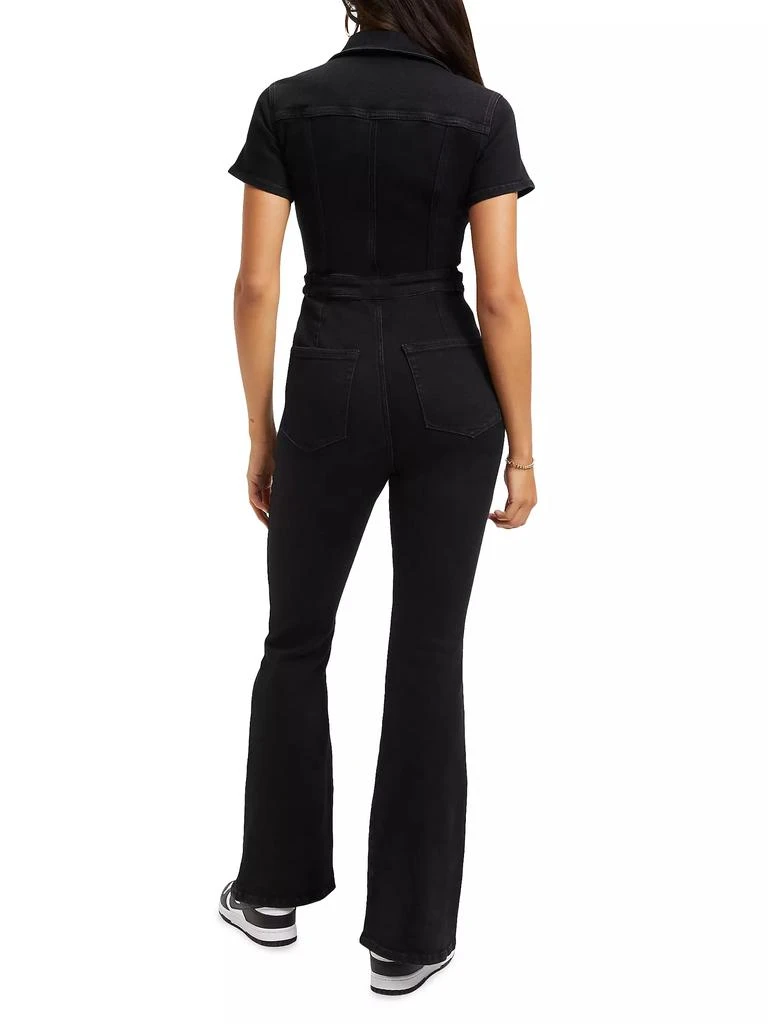 商品Good American|Fit For Success Bootcut Jumpsuit,价格¥672,第4张图片详细描述