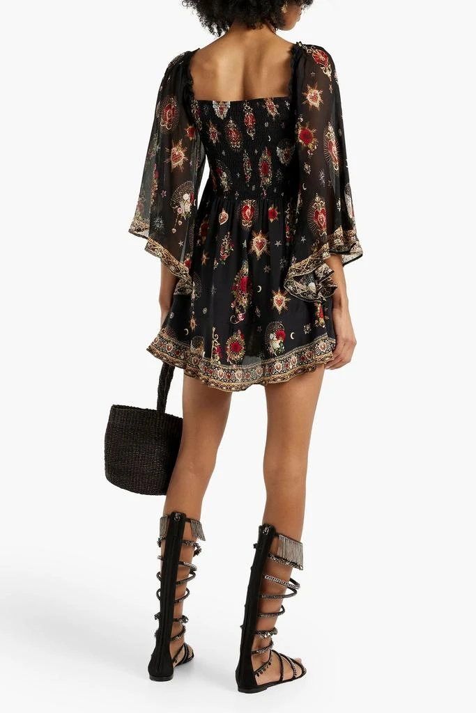 商品Camilla|Embellished printed silk crepe de chine mini dress,价格¥2858,第3张图片详细描述