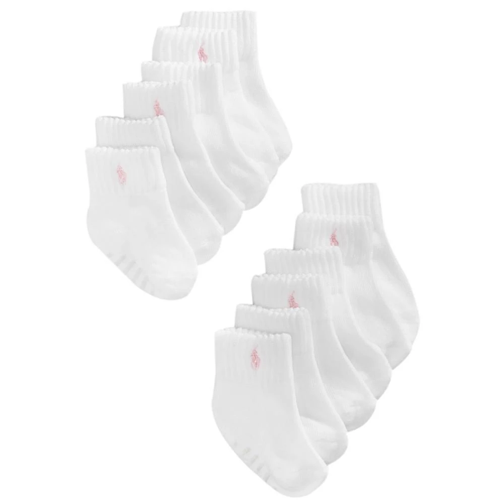 商品Ralph Lauren|Ralph Lauren Baby Girls Sport Socks, Pack of 6,价格¥149,第1张图片