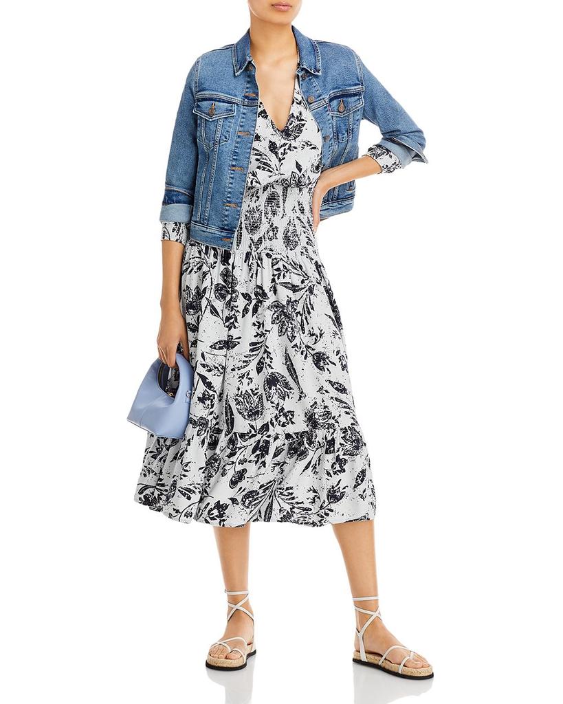 Smocked Floral Print Midi Dress - 100% Exclusive商品第2张图片规格展示