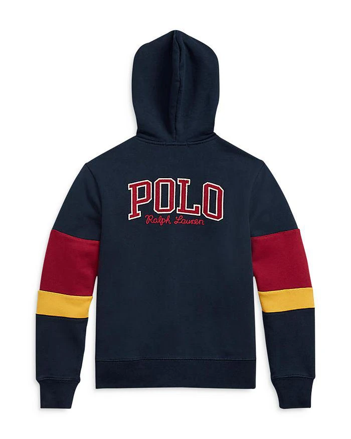 商品Ralph Lauren|Boys' Corduroy Logo Fleece Full Zip Hoodie - Big Kid,价格¥312,第2张图片详细描述