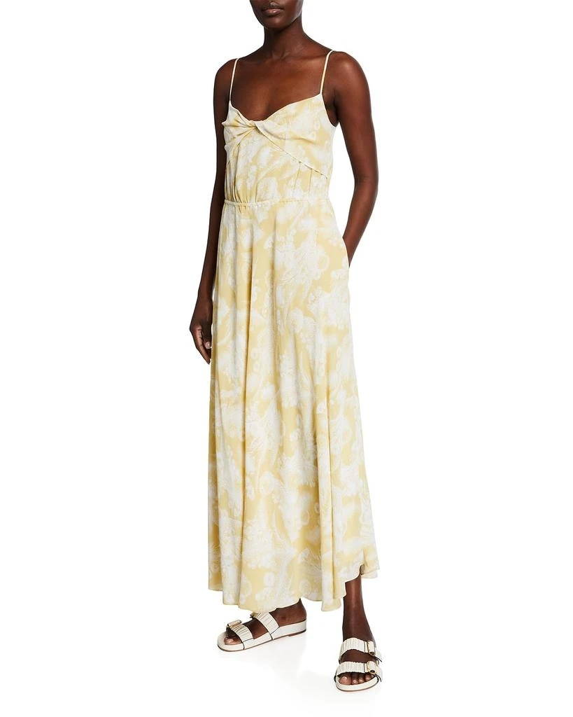 商品Vince|Wheat Twist-Knot Drape Maxi Dress,价格¥526,第1张图片