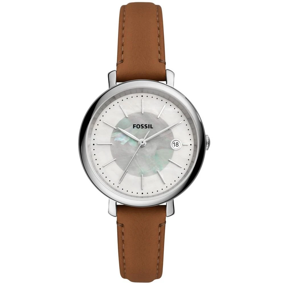 商品Fossil|Women's Jaqueline Brown Leather Strap Watch,价格¥598,第1张图片