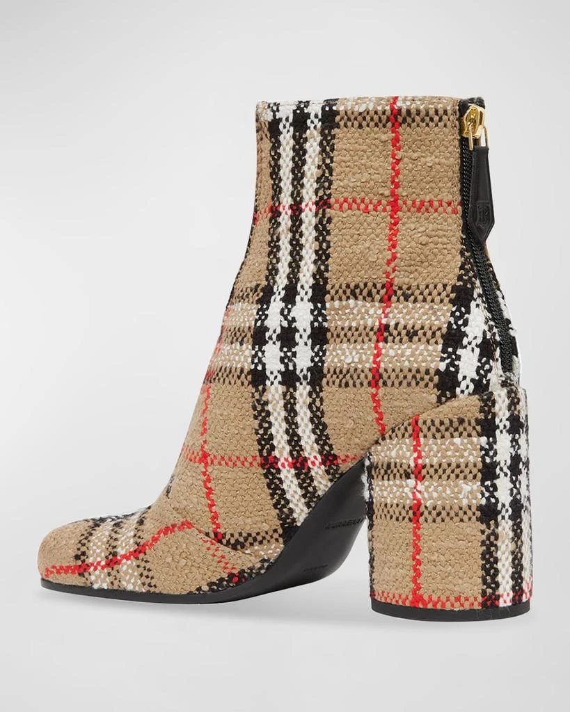 商品Burberry|Anita Check Block-Heel Ankle Boots,价格¥2812,第3张图片详细描述