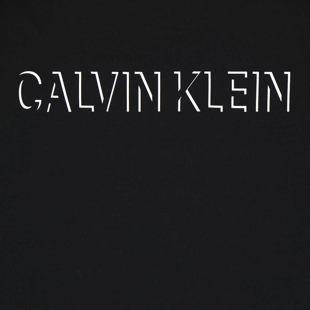 商品Calvin Klein|Calvin Klein Mens Black Shadow Logo Free Fit Stretch Tee, Size Large,价格¥147,第5张图片详细描述