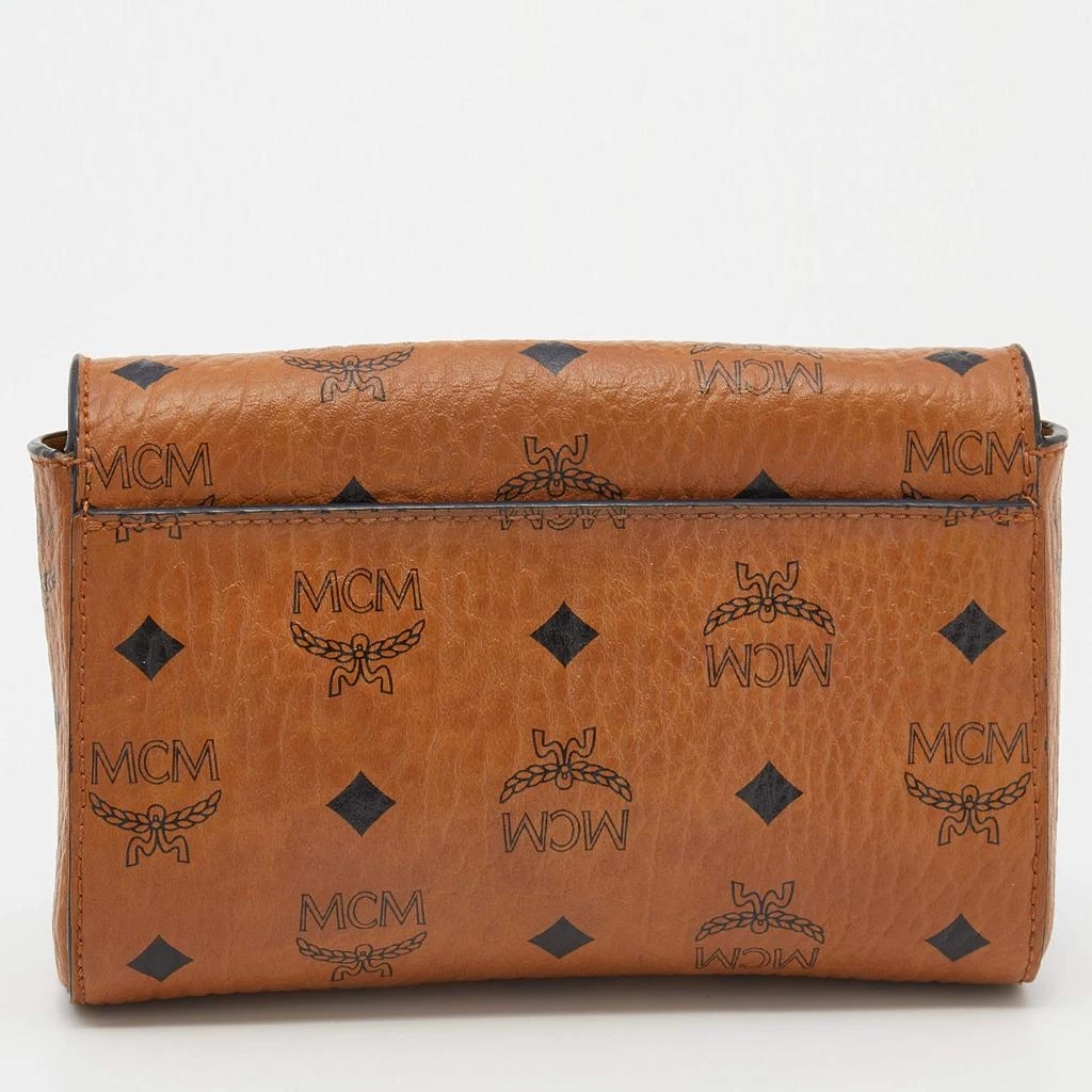 商品[二手商品] MCM|MCM Cognac Visetos Coated Canvas Patricia Wallet on Chain,价格¥1394,第4张图片详细描述