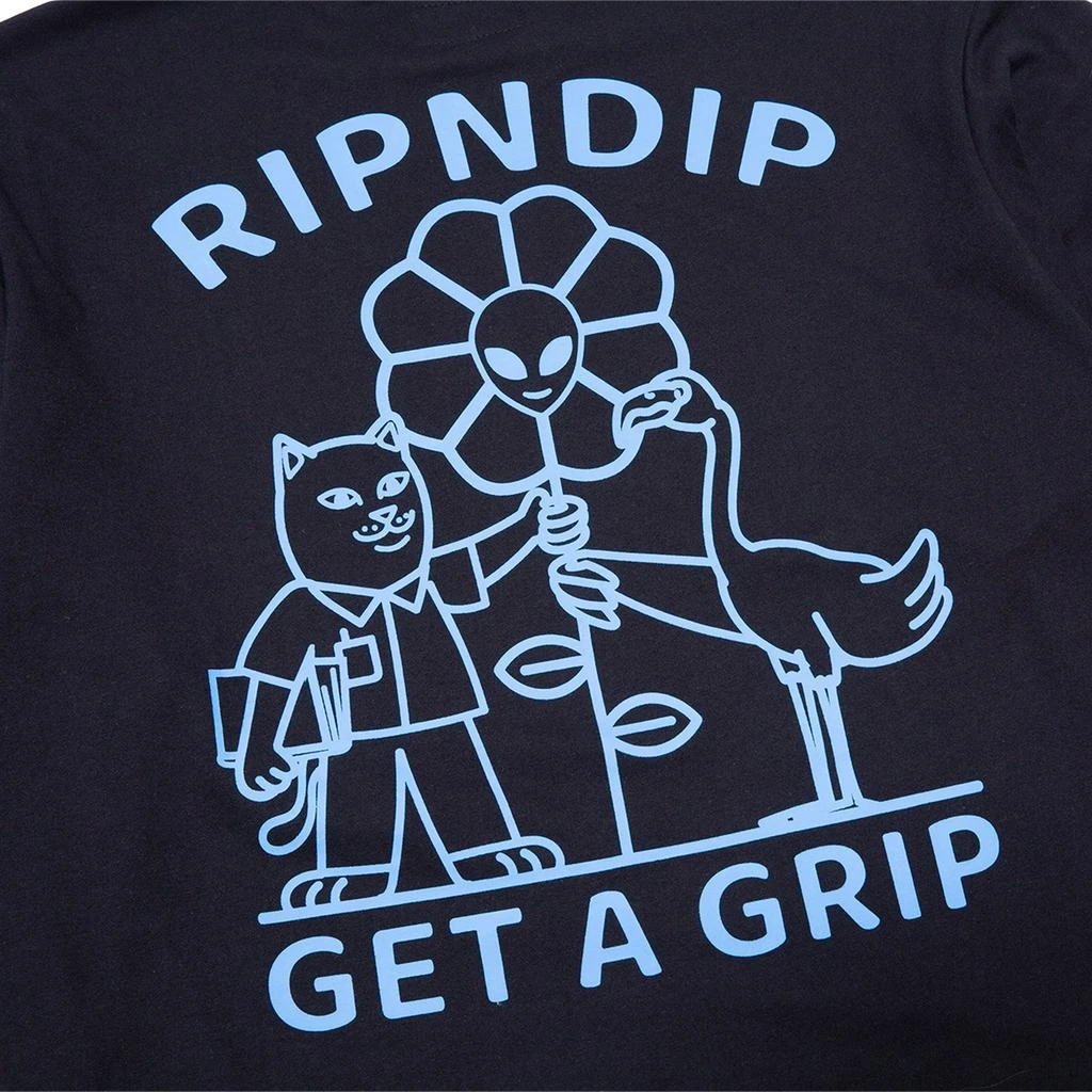 商品RIPNDIP|Get A Grip Double Sleeve Tee (Black/Light Blue Tie Dye),价格¥192,第5张图片详细描述