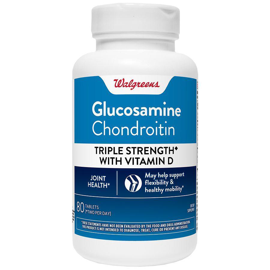 商品Walgreens|Triple Strength Glucosamine Chondroitin with MSM and Vitamin D3,价格¥144,第1张图片