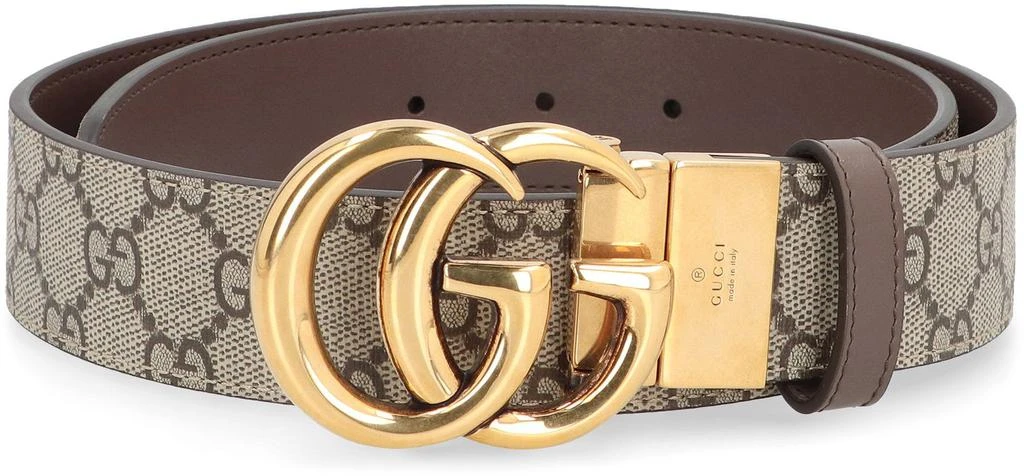 商品Gucci|Gucci Leather And Gg Supreme Fabric Reversible Belt,价格¥3920,第2张图片详细描述