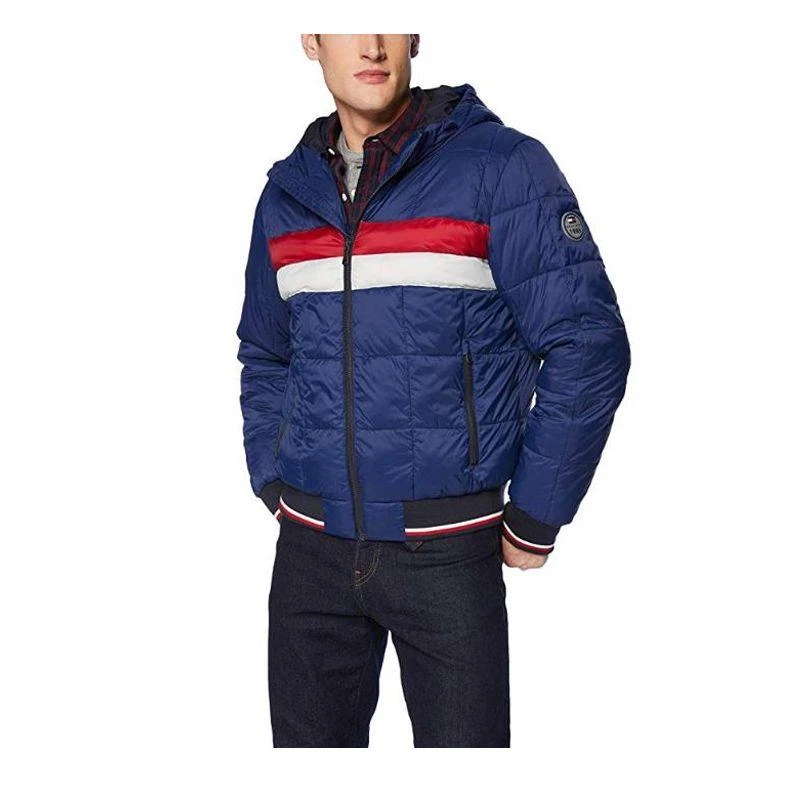 商品Tommy Hilfiger|美国直邮TOMMY HILFIGER秋冬男士条纹棉服休闲百搭,价格¥716,第1张图片