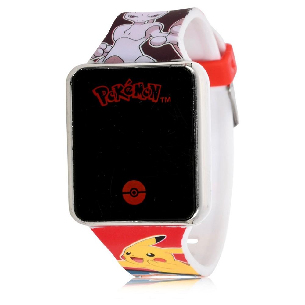 Pokemon Kid's Touch Screen Red Silicone Strap LED Watch, 36mm x 33 mm商品第2张图片规格展示