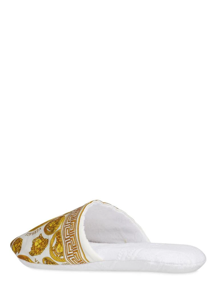 商品Versace|Medusa Amplified Printed Cotton Slippers,价格¥949,第3张图片详细描述