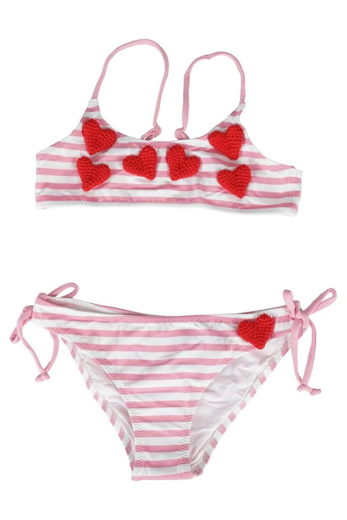 商品Mc2 Saint Barth|Mc2 Saint Barth Kids Jaiden Heart Patch Bikini Set,价格¥520,第1张图片