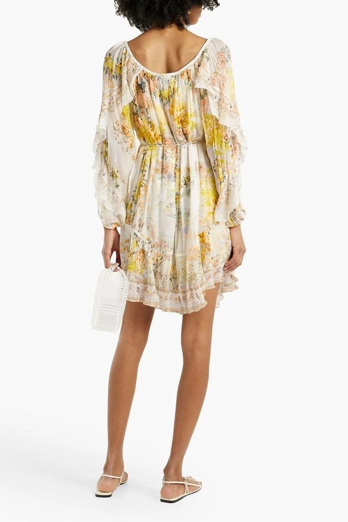 商品Camilla|Ruffled floral-print silk-georgette mini dress,价格¥3058,第3张图片详细描述