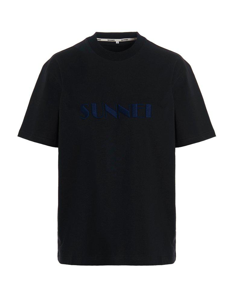 Sunnei logo-Embroidered Crewneck T-Shirt商品第1张图片规格展示
