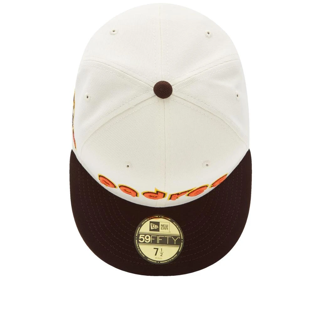 商品New Era|New Era San Diego Padres Retro Script 59Fifty Fitted Cap,价格¥329,第2张图片详细描述