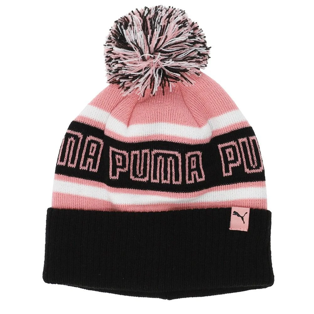 商品Puma|Loretta Stripe Cuff Pom Beanie,价格¥75,第1张图片