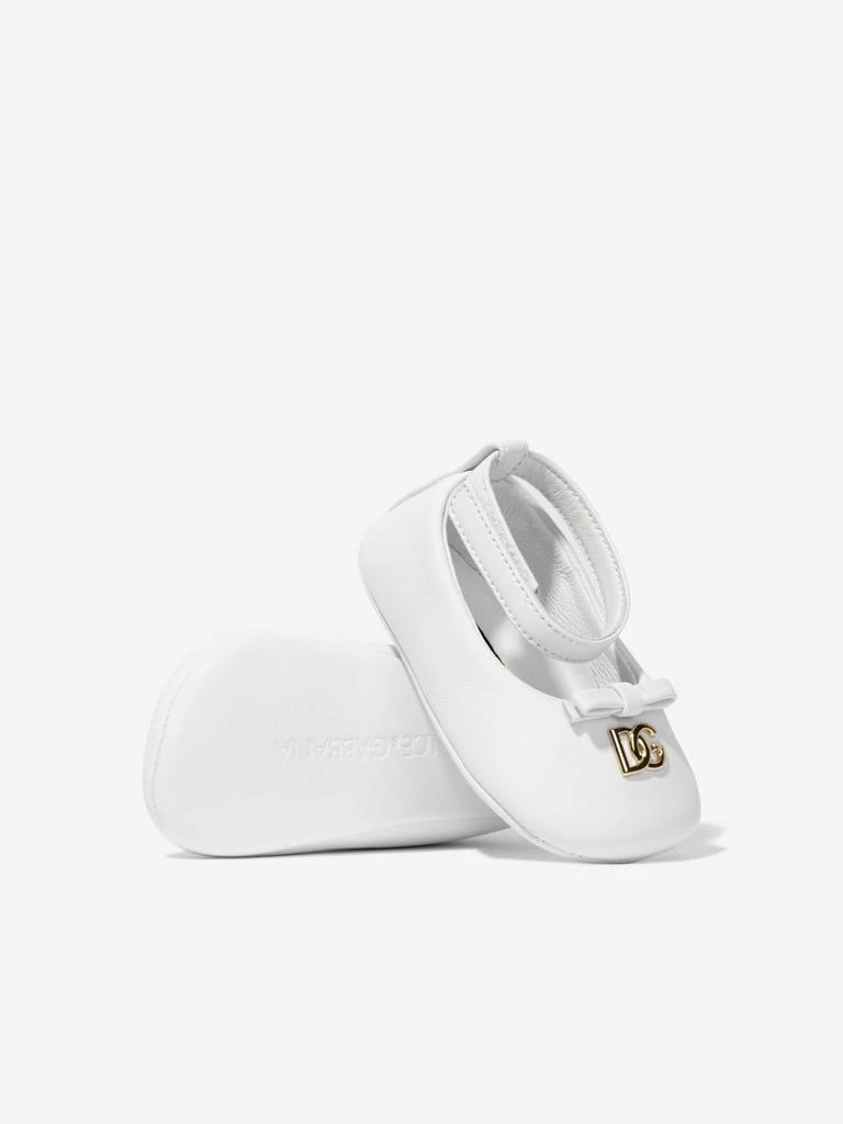 商品Dolce & Gabbana|Dolce & Gabbana Baby Girls Leather Pre-Walkers in White,价格¥1097,第2张图片详细描述